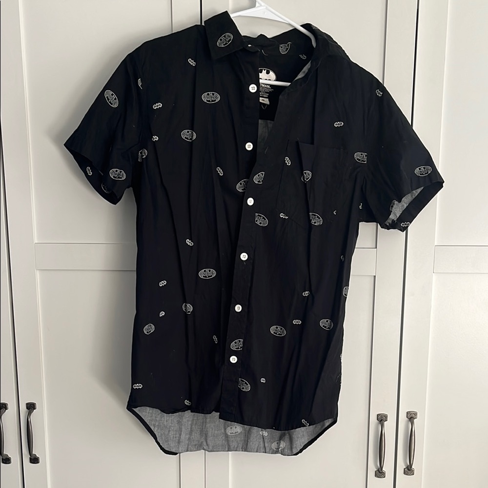 Black Batman Patterned Men's Shirt